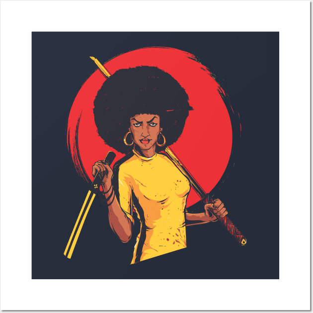 Bloody katana - The Badass Female Samurai Sister Wall Art by Crazy Collective